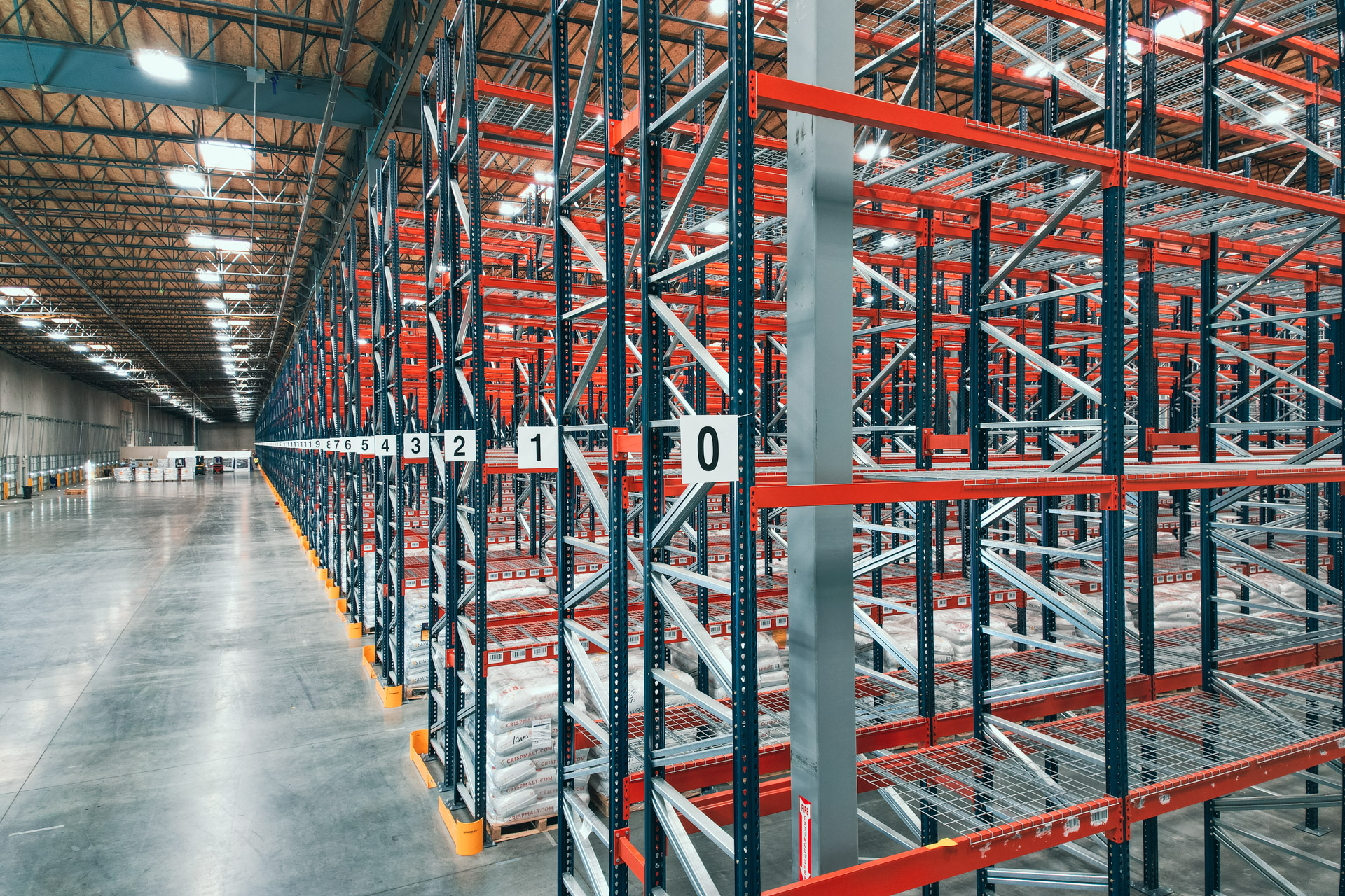 Industrial pallet racking warehouse in Garland Texas