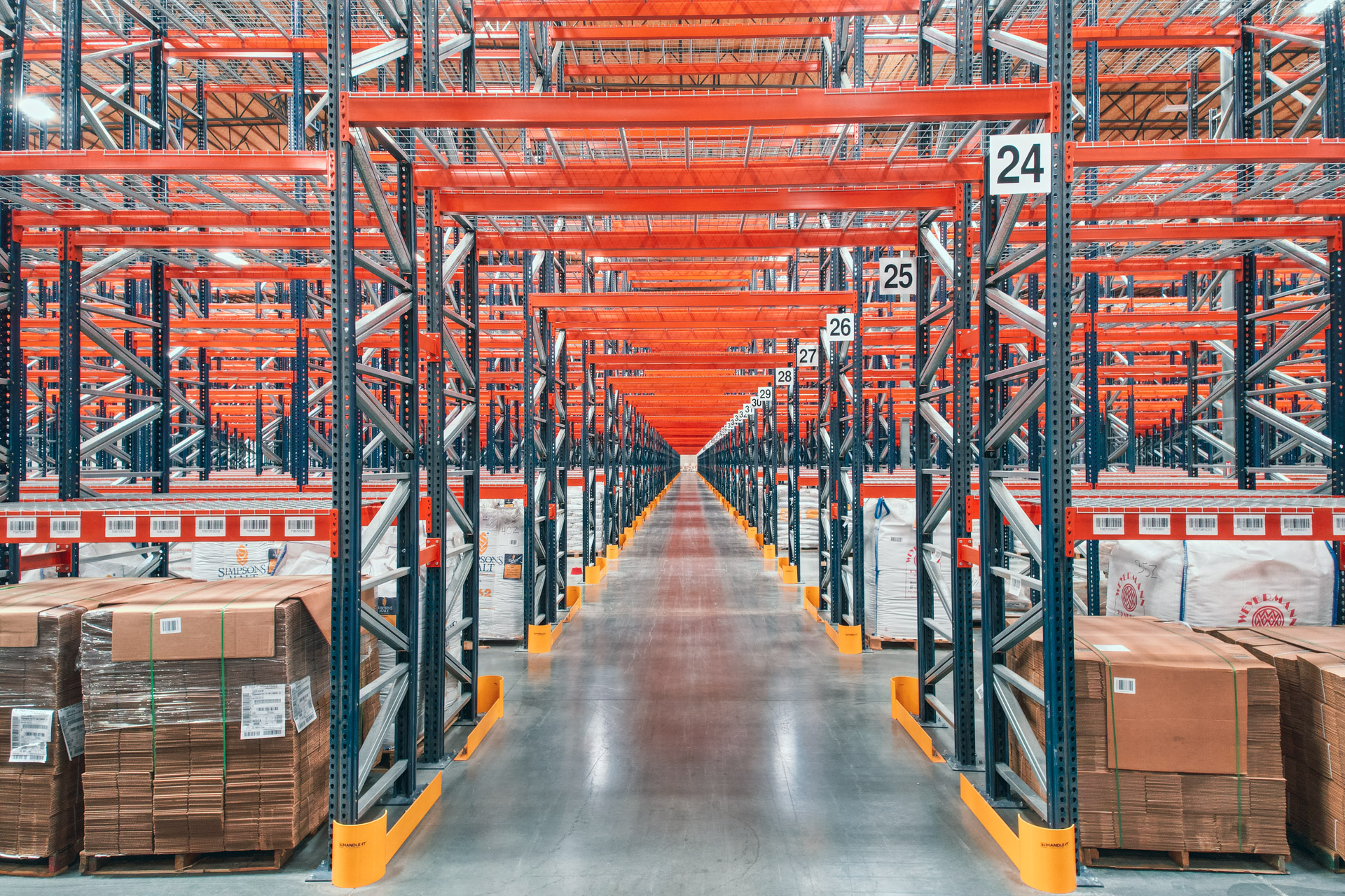 Industrial pallet racking installation in Garland warehouse